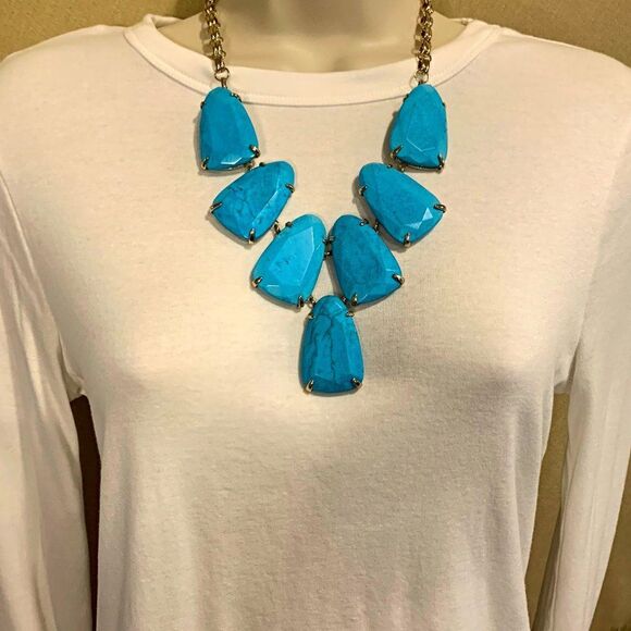 Kendra Scott Harlow Turquoise Necklace - Picture 2 of 8